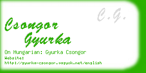 csongor gyurka business card